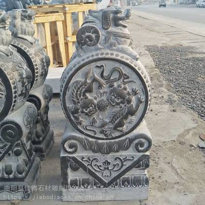 佳博雕刻厂家批发石雕抱鼓 仿古石雕门墩 青石抱鼓门口装饰摆件