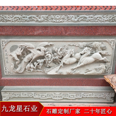 祠堂墙面装饰浮雕 墙面石材浮雕雕刻价格
